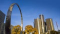 Philip A. Hart Plaza in downtown Detroit, It is located on the site at which Antoine Laumet de La Mothe, sieur de Cadillac landed