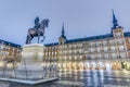 Philip III on the Plaza Mayor in Madrid, Spain. Royalty Free Stock Photo