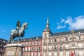 Philip III on the Plaza Mayor in Madrid, Spain. Royalty Free Stock Photo