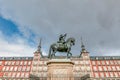 Philip III on the Plaza Mayor in Madrid, Spain. Royalty Free Stock Photo