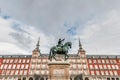 Philip III on the Plaza Mayor in Madrid, Spain. Royalty Free Stock Photo