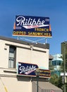 Philippe french dipped sanwiches sign Los Angeles CA