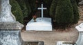 Philippe Petain Marechal de France in French written on the grave where he is buried Port Joinville, France