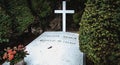 Philippe Petain Marechal de France in French written on the grave where he is buried Port Joinville, France