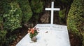 Philippe Petain Marechal de France in French written on the grave where he is buried Port Joinville, France