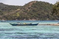 Philippine boat on the beach on island Royalty Free Stock Photo
