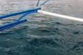 Philippine boat in the sea floating on the waves hot summer day, Boracay, Elnido, Philippines Royalty Free Stock Photo