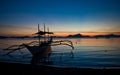 Philippine boat on sunset