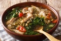 Philippine food: Mung beans soup close-up in a bowl. horizontal