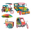 Philippine Manila icons Jeepney transportation Royalty Free Stock Photo