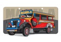 Philippine Manila icons Jeepney transportation Royalty Free Stock Photo
