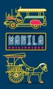 Philippine Manila icons Jeepney transportation