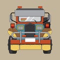 Philippine Manila icons Jeepney transportation Royalty Free Stock Photo