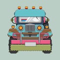 Philippine Manila icons Jeepney transportation Royalty Free Stock Photo