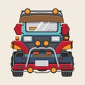 Philippine Manila icons Jeepney transportation Royalty Free Stock Photo