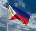 philippine red white blue color flag waving grunge pattern philipino person people country national Royalty Free Stock Photo