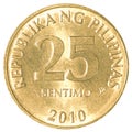 25 Philippine sentimo coin