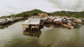 Philippine slums on the beach. Poor area of the city. Coron. Palawan. Philippines.