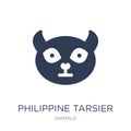 Philippine tarsier icon. Trendy flat vector Philippine tarsier i Royalty Free Stock Photo