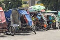 Philippine tricycles on the street