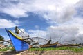 Philippine Wooden Fishing Boats Royalty Free Stock Photo