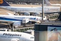 Philippines, ANA, Lufthansa airlines airplanes in haneda Airport HND one of main Tokyo airports