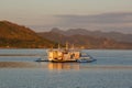 Philippines bangka boat at sunrise time, Corong, Busuanga island, Philippines Royalty Free Stock Photo