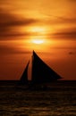 Philippines Boracay Island Sunset Royalty Free Stock Photo