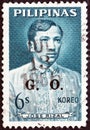 PHILIPPINES - CIRCA 1962: A stamp printed in Philippines shows Jose Rizal, circa 1962. Royalty Free Stock Photo