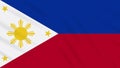 Philippines flag in peacetime waving cloth, loop