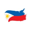 Philippines flag, vector illustration