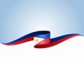 Philippines flag wavy abstract background. Vector illustration. Royalty Free Stock Photo