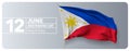 Philippines happy independence day greeting card, banner vector illustration