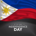 Philippines independence day greeting card, banner, vector illustration