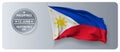 Philippines independence day vector banner, greeting card.