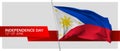 Philippines independence day vector banner, greeting card.