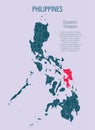 Philippines map or Visayas, region or country