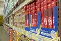 An aisle filled with Kit-Kat and other desserts at SnR hypermart