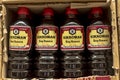 Kikkoman soy sauce for sale at a supermarket or hypermart