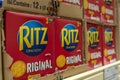 Ritz crackers for sale at the aisle of a supermarket