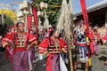 Philippines parading tribal street dancers