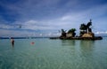 Philippines: People at Boracay beach on paradies Island Royalty Free Stock Photo