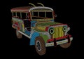 Philippines transportation Jeepney icon vector