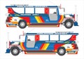 Philippines transportation Jeepney icon vector