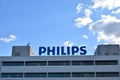 Philips logo at the facade of Philips Polska building