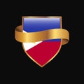 Phillipines flag Golden badge design vector