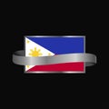Phillipines flag Ribbon banner design