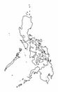 Phillipines outline map Royalty Free Stock Photo
