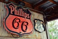 Phillips 66 gas station sign and logo. Royalty Free Stock Photo