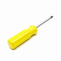 Yellow screwdriver isolated on white background vibrant color Royalty Free Stock Photo